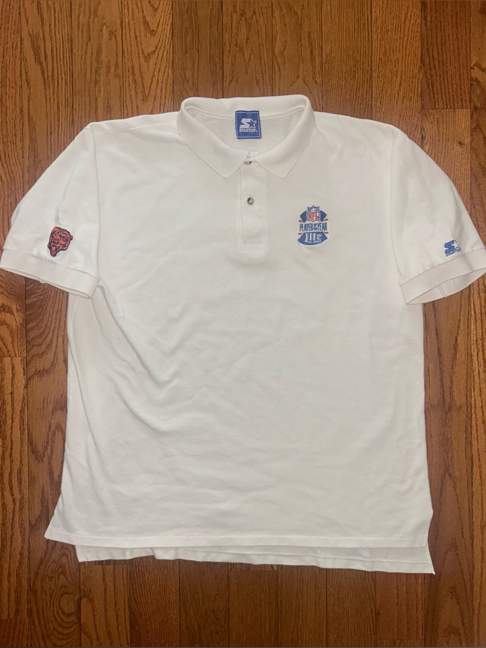 Chicago Bears Player of the Year Miller Lite Beer Starter Vintage Polo Size XL
